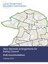 New electoral arrangements for Ealing Council. Draft recommendations