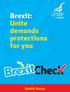Brexit: Unite demands. for you. Health Sector