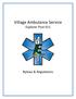 Village Ambulance Service Explorer Post 911. Bylaws & Regulations