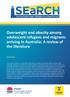 Overweight and obesity among adolescent refugees and migrants arriving in Australia: A review of the literature
