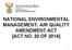 NATIONAL ENVIRONMENTAL MANAGEMENT: AIR QUALITY AMENDMENT ACT [ACT NO. 20 OF 2014]