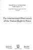 The International Observatory of the Human Right to Peace