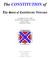 The CONSTITUTION of. The Sons of Confederate Veterans. As adopted on July 1, 1896 And amended in General Convention July 17, 2015 Richmond, Virginia