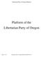 Platform of the Libertarian Party of Oregon