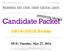 Candidate Packet Term. DUE: Tuesday, May 27, 2014