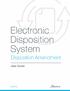 Electronic Disposition System Disposition Amendment. User Guide
