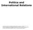 Politics and International Relations