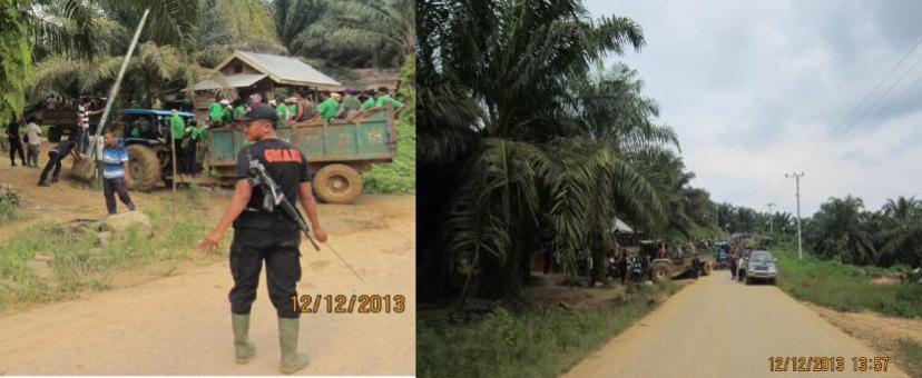 Figure 17 Asiatic Oil Palm Company Evicted SAD People around Its Concession R. Mardiana The eviction occurred at the end of 2013, not long after Catur was elected as the new Bungku village head.
