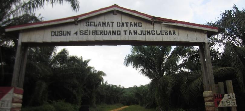 Figure 27 The Gate to Enter Sei Beruang Hamlet R. Mardiana Since 2004, other migrants, descended from the Sungai Bahar PTPN transmigrants, have opened land in Sei Beruang.