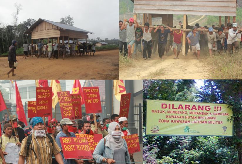Figure 41 Clockwise Ulu Badak Community Do Gotong Royong AGRA; REKI Put Banner Military Zone withis its
