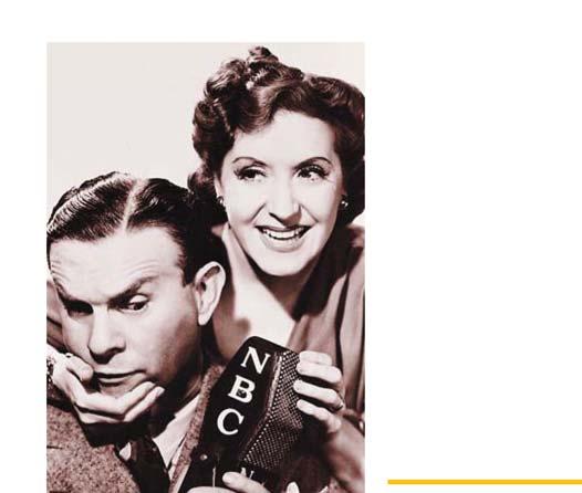 radio, comedians Bob Hope, Jack Benny, and the duo Burns and Allen moved on to work in television and movies.