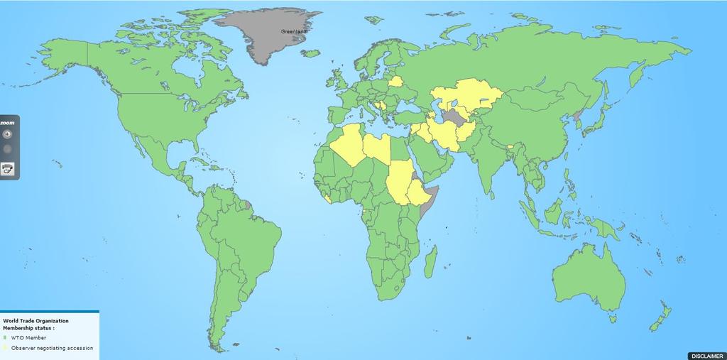 WTO Membership Map WTO