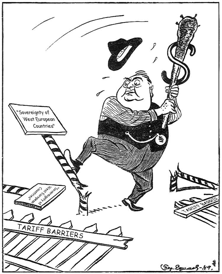 Document 4 Source: Soviet newspaper cartoon of West German Finance Minister Ludwig
