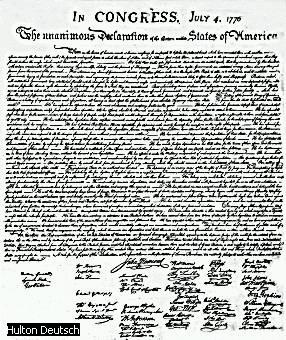 Declaration of Independence The document has 3 main parts: Describes the basic rights of life, liberty, and the pursuit of happiness.