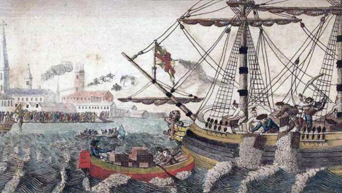 Boston Tea Party December 16, 1773 group of colonists disguised as Native Americans boarded ships