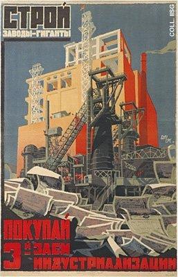 Propaganda Poster Help build the gigantic factories