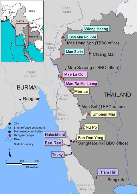 34 Issues & Concerns Vol. 4: The Security Dimensions THAILAND Thailand harbors about 165,000 refugees from Burma in nine camps located along the Thai-Burma border.