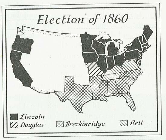 25. In what year did the election represented above occur? A) 1844 B) 1848 C) 1852 D) 1856 E) 1860 26. The election of 1852 was significant because it A) saw the victory of a pro-south northerner.