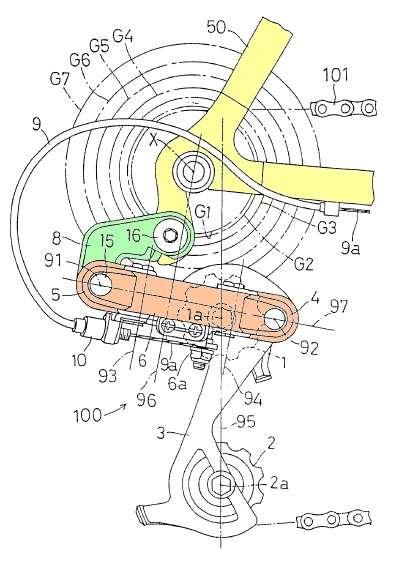 Subject Matter Selection Bicycle (a Supreme Court guiding case) Subject Matter: rear derailleur bracket (8) Features of claim 1 features of the rear derailleur bracket per se; adjoining features of