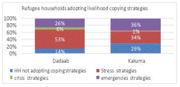 This would indicate that households were using coping strategies more frequently and/or more severe ones to cover for food shortages than previously.