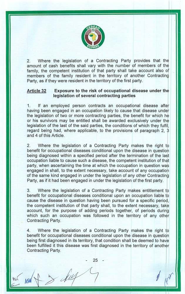 2. Where the legislation of a Contracting Party provides that the amount of cash benefits shall vary with the number of members of the family, the competent institution of that party shall take