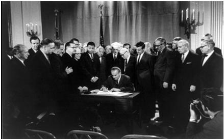 Civil Rights Act of 1968: The Fair Housing Act is Born President Johnson signing the Civil Rights Act of 1968 Architectural Barriers Act of 1968 President Lyndon