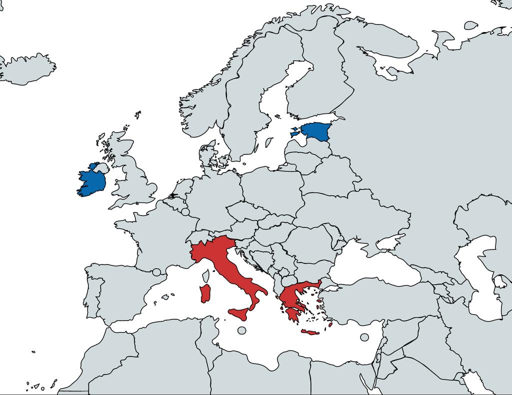 Innovation-Driven: Italy and Greece vs.