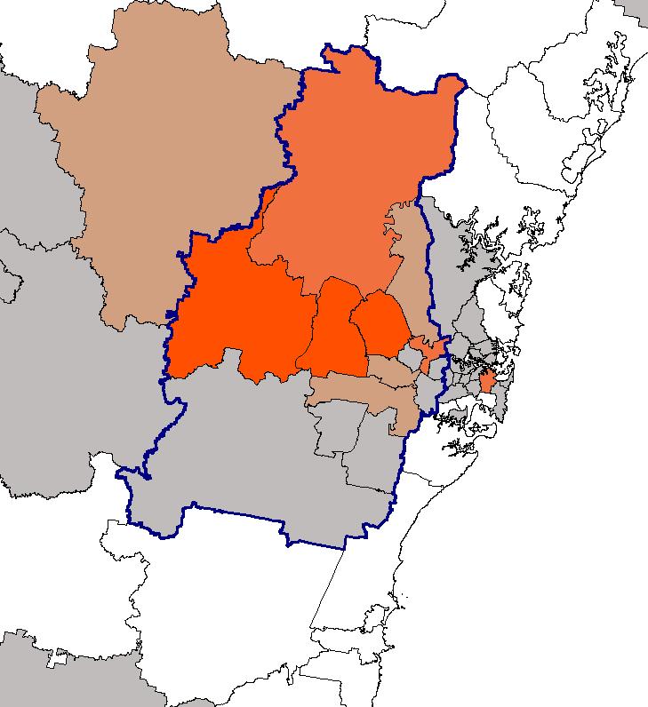 Figure 24: Employment location of Blue Mountain residents working in the Education and Training industry - 2011 Blue Mountains 10.