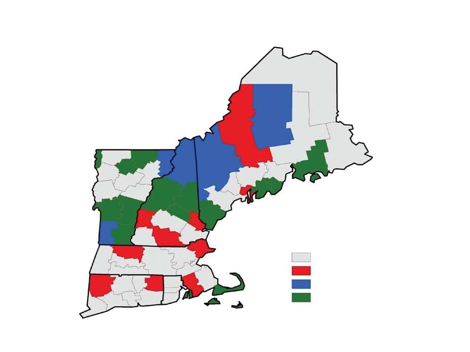 Demographic Trends for Selected Economic Types 17 New England has long been economically diverse and that is reflected in recent demographic trends.