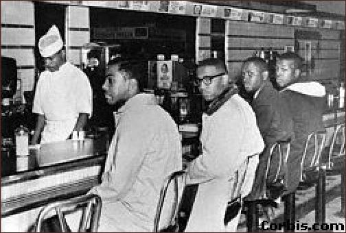 JFK S OTHER EDGE: CIVIL RIGHTS Sit-Ins were non-violent protests over the policy of whites-only lunch counters in the South A second major event of the