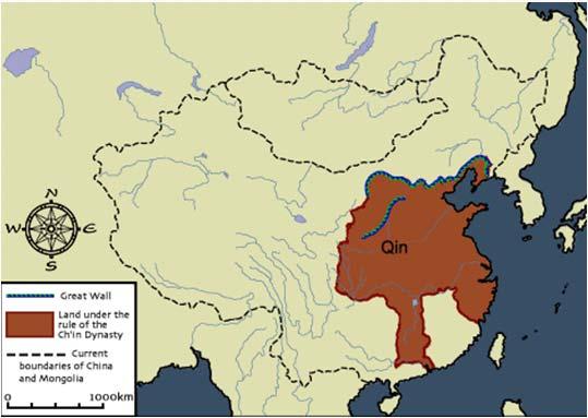 Qin Dynasty: Interactions Attacked one state after another until finally had brought China under the sway of a single state Shihuangdi moved many noble families from their land to the cities Built