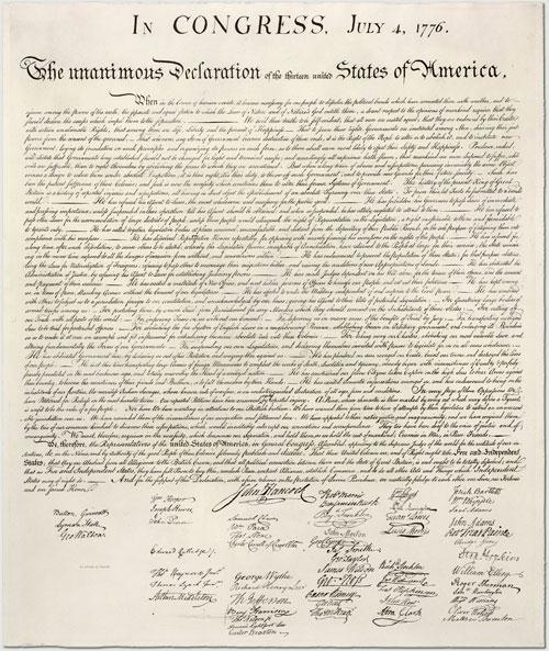 Grade 05 Unit: 4 Lesson: 3 (1776). Declaration of independence. (1776). [Print Photo].