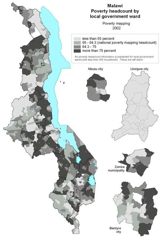 Figure 1 Poverty map of Malawi