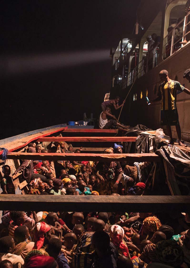Hundreds of Burundian refugees aboard the MV Liemba making the 3-hour journey down Lake Tanganyika to Kigoma, from where they were transferred to Nyaragusu refugee camp.