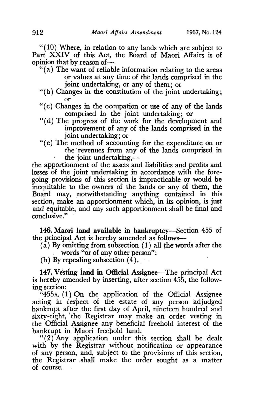 912 Maori Affairs Amendment 1967, No.