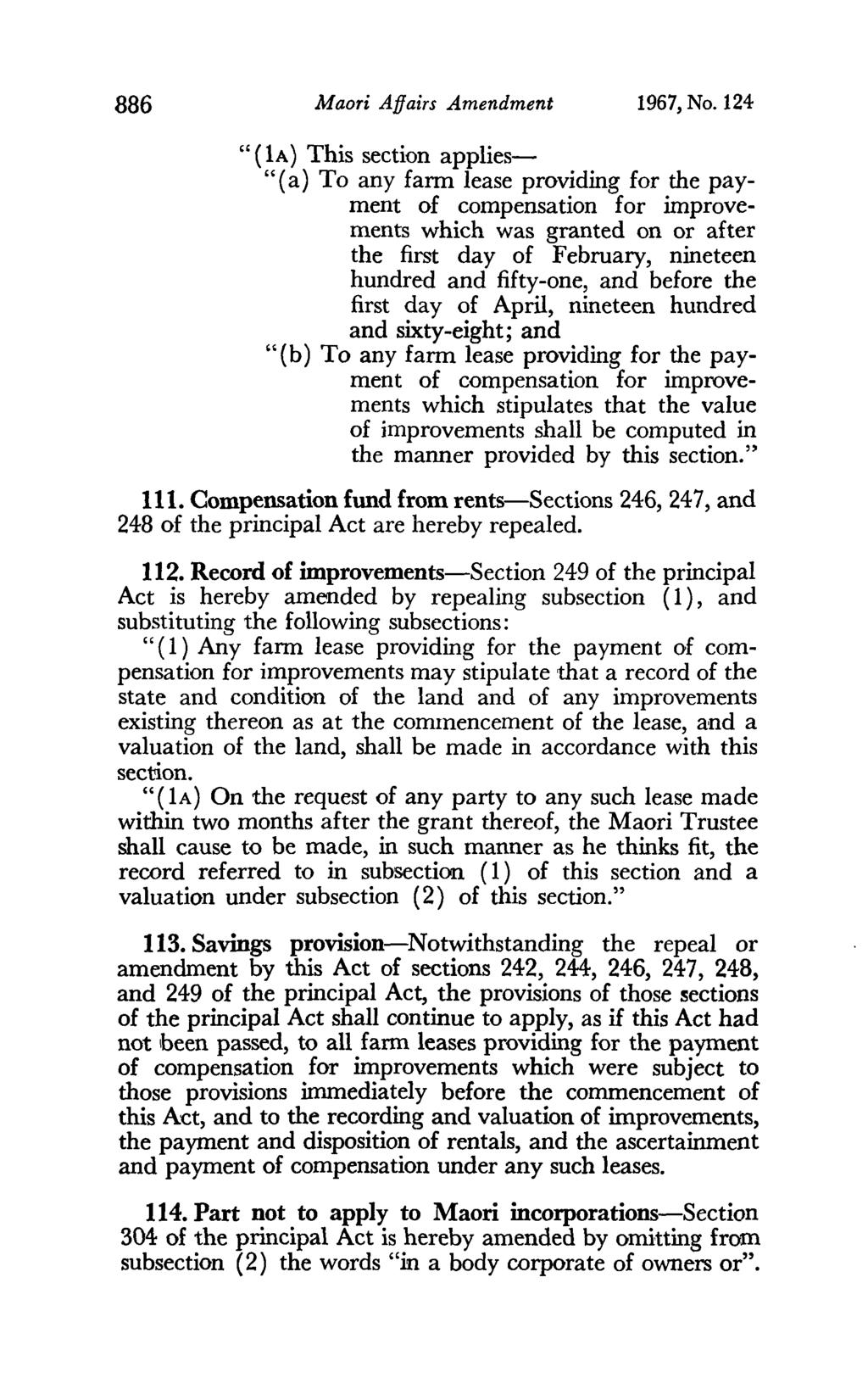886 Maori Affairs Amendment 1967, No.