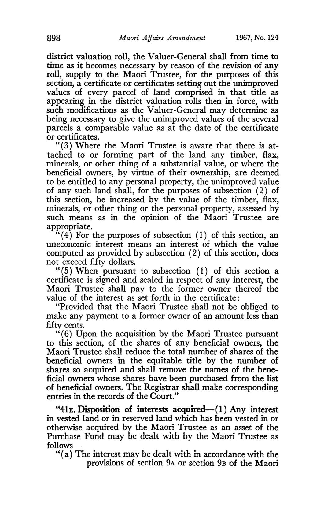 898 Maori Affairs Amendment 1967, No.