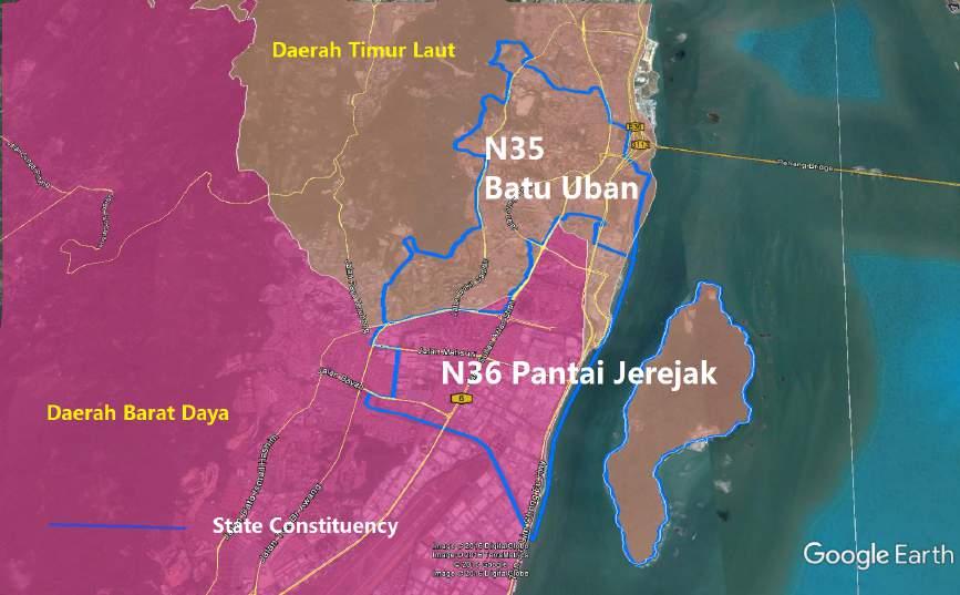 Map 9 N36 Pantai Jerejak Crossing