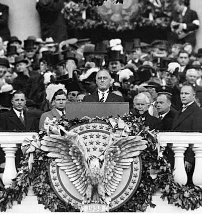 When Roosevelt was inaugurated as president, unemployment was at an all-time high In his inaugural address, FDR inspired hope, declaring the only thing we have to fear is fear itself
