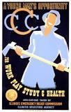 Civilian Conservation Corps (CCC)- a public work relief program. Intended to promote disciplined outdoor labor.