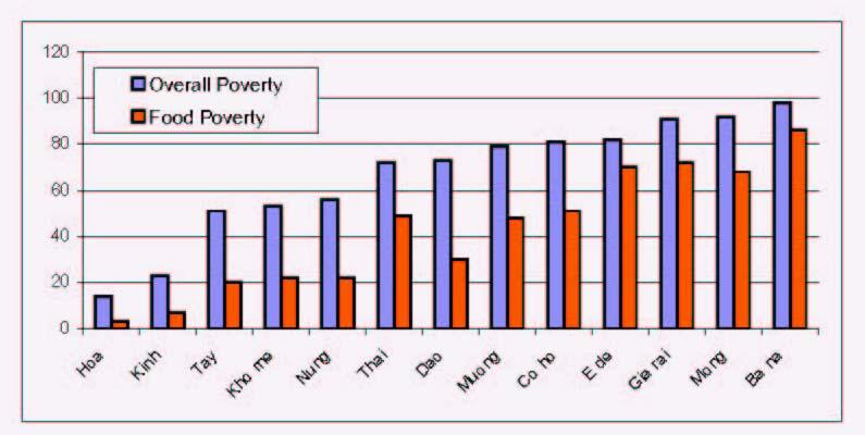 Anh: Implementation of Poverty Reduction Policies 295 In general, ethnic minorities are very poor but the poverty rate among them varies greatly as seen in Figure 5.
