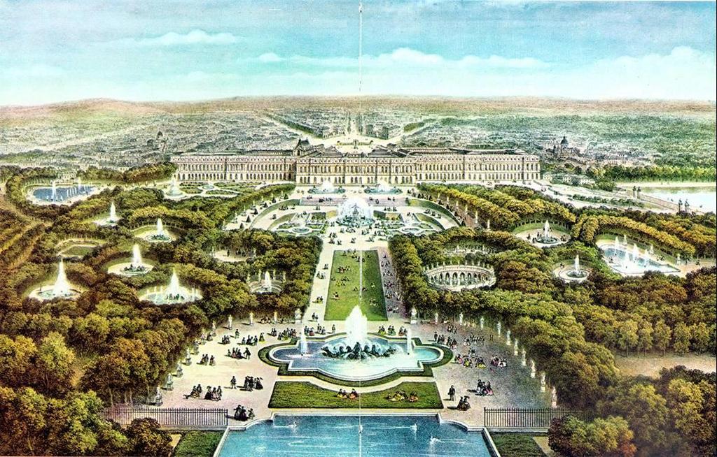 The palace at Versailles,