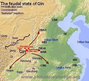 The Qin Dynasty During the Warring States period, the Qin built a strong army