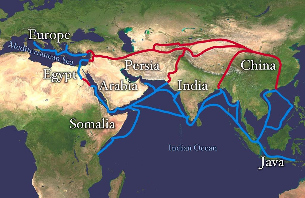 The Silk Road This 4000 mile long network or routes stretched westward from China across Asia