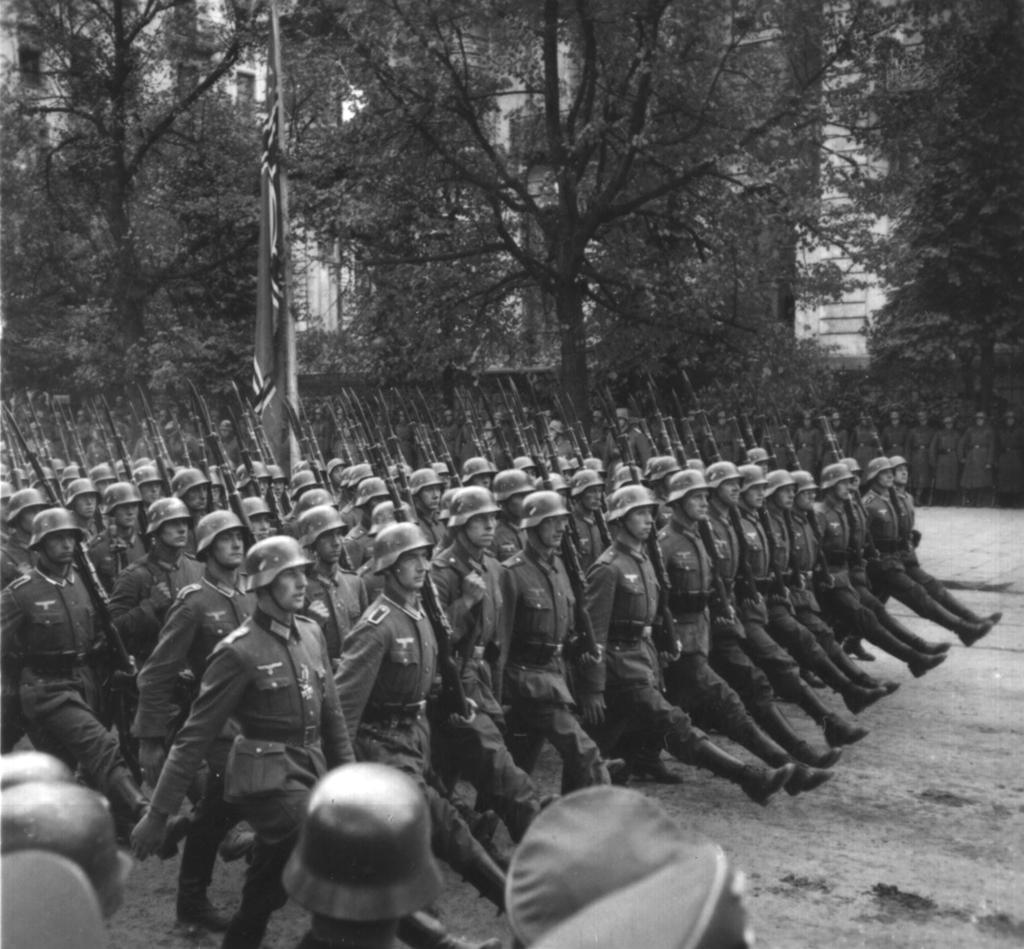 German troops marching