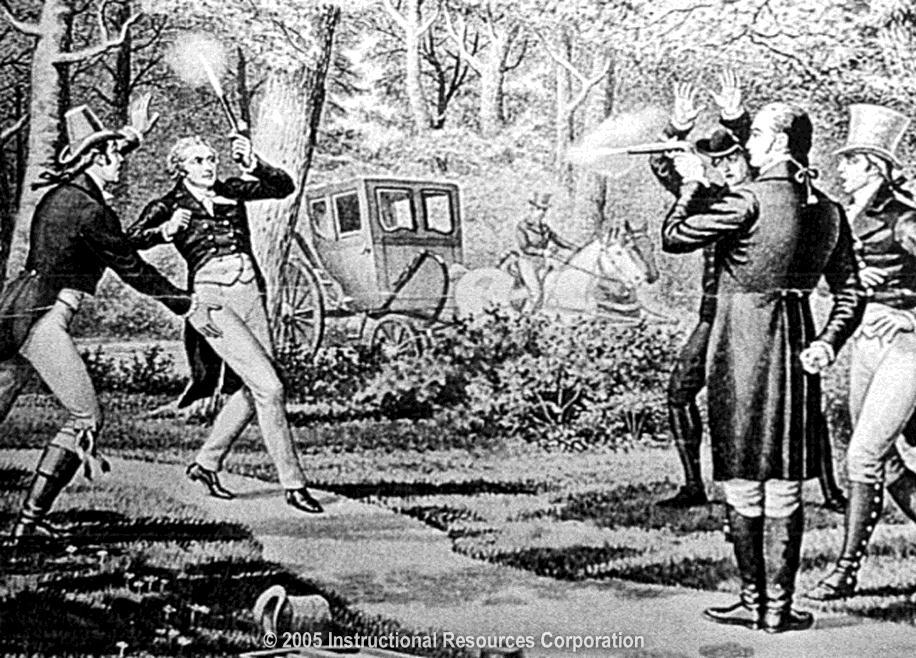 Burr kills Hamilton Aaron Burr and Alexander Hamilton dueled on July 11, 1804.