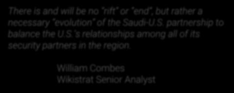 IS THIS THE END? INSIGHTS FROM THE SIMULATION Participating analysts argued that while shifts regularly occur, the U.S.-Saudi relationship is fundamentally stable and will remain so for the foreseeable future.