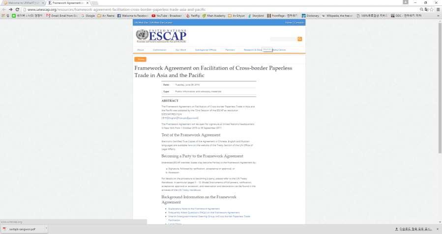 More information: Webpage on the FA http://www.unescap.