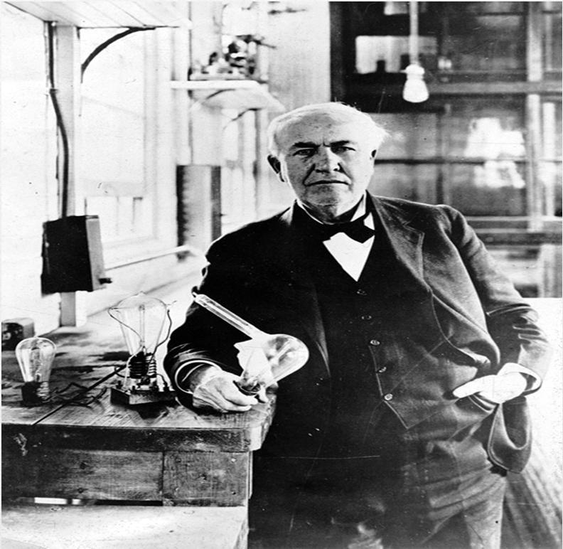 Thomas Alva Edison invented light bulb,