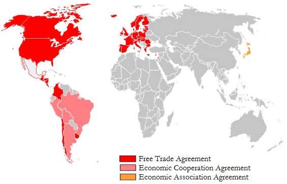 Mexico s Trade Agreements Mexico has 42 trade agreements.